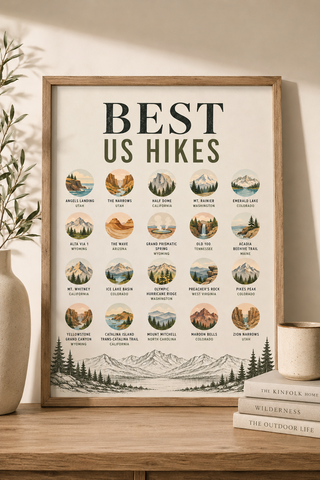 Best US Hikes // Bucket List // Scratch Off Poster