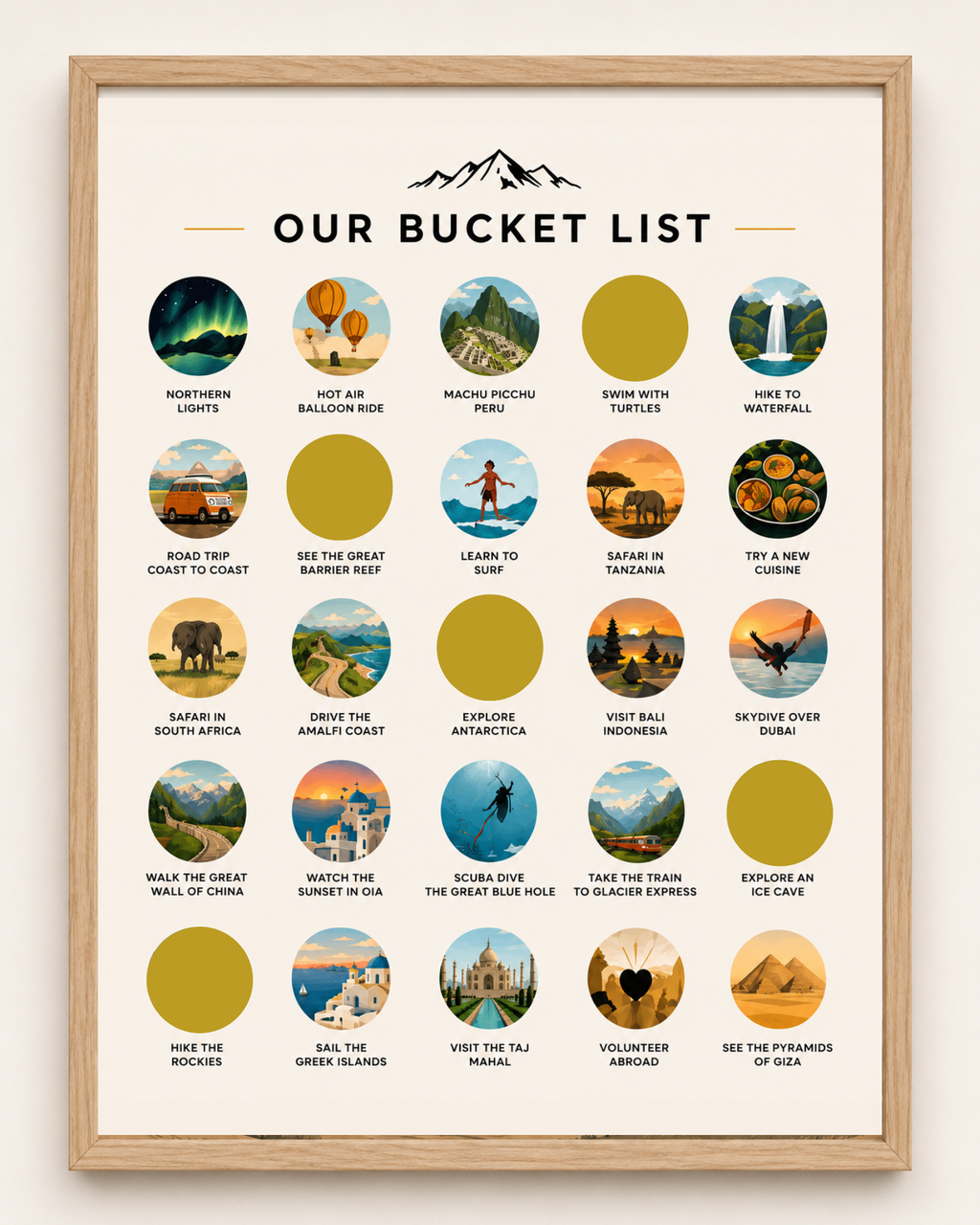 Custom Bucket List // Scratch-Off Poster
