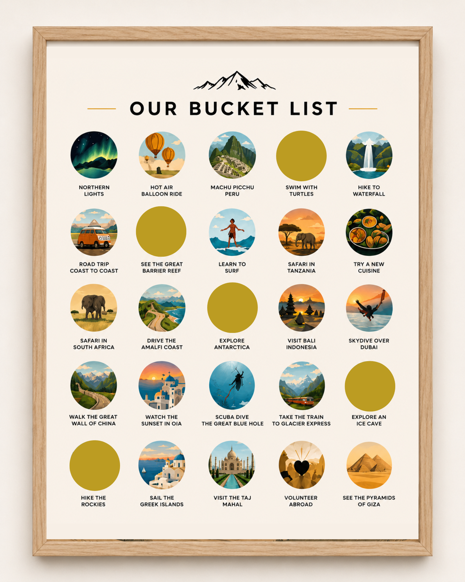 Custom Bucket List // Scratch-Off Poster