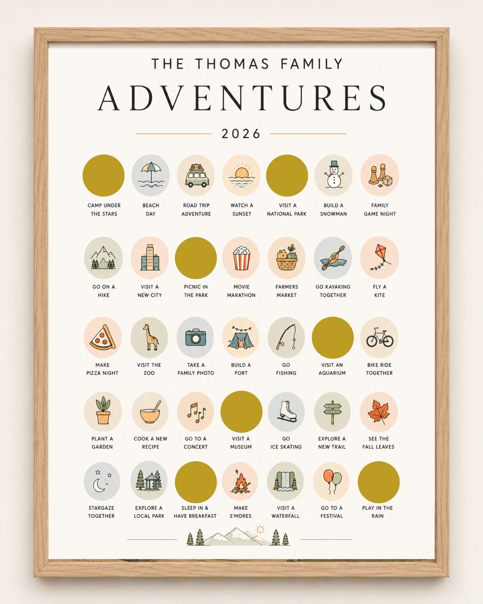 Family Adventure Challenge // Scratch-Off Poster