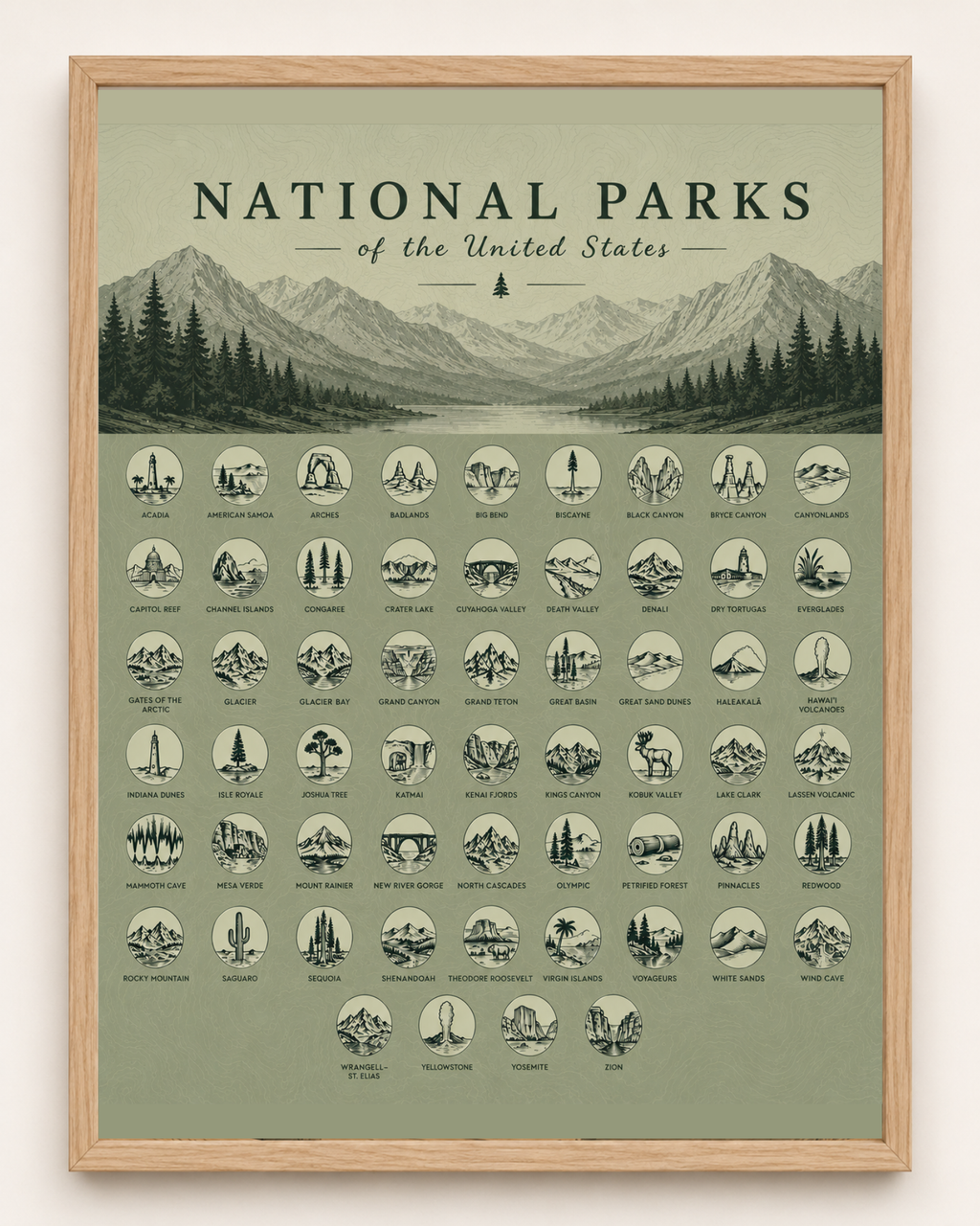 National Parks // Bucket List // Scratch Off Poster