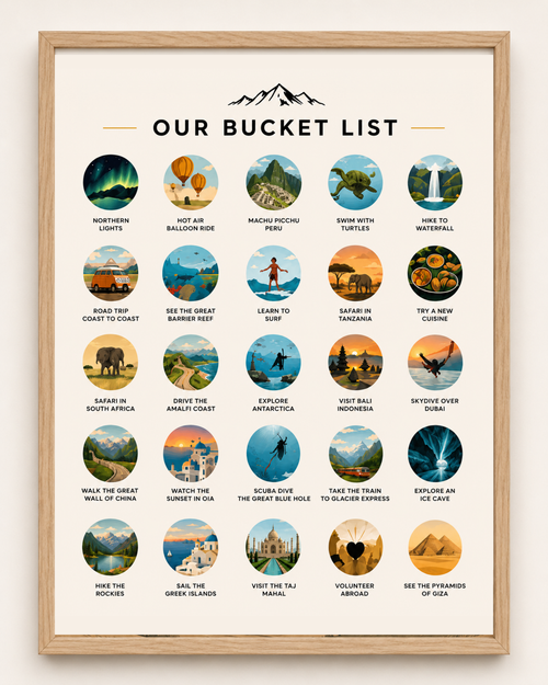 Custom Bucket List // Scratch-Off Poster
