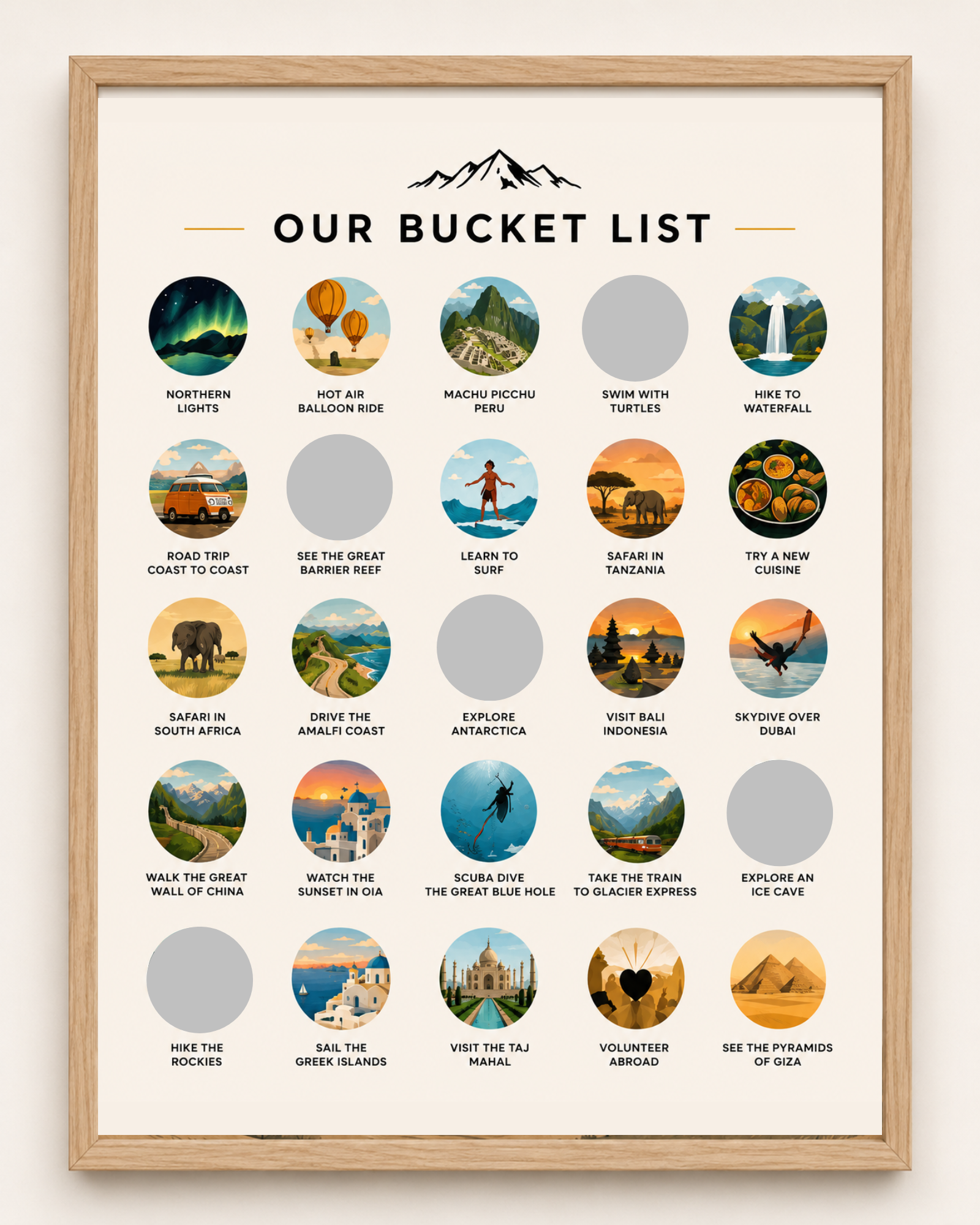 Custom Bucket List // Scratch-Off Poster