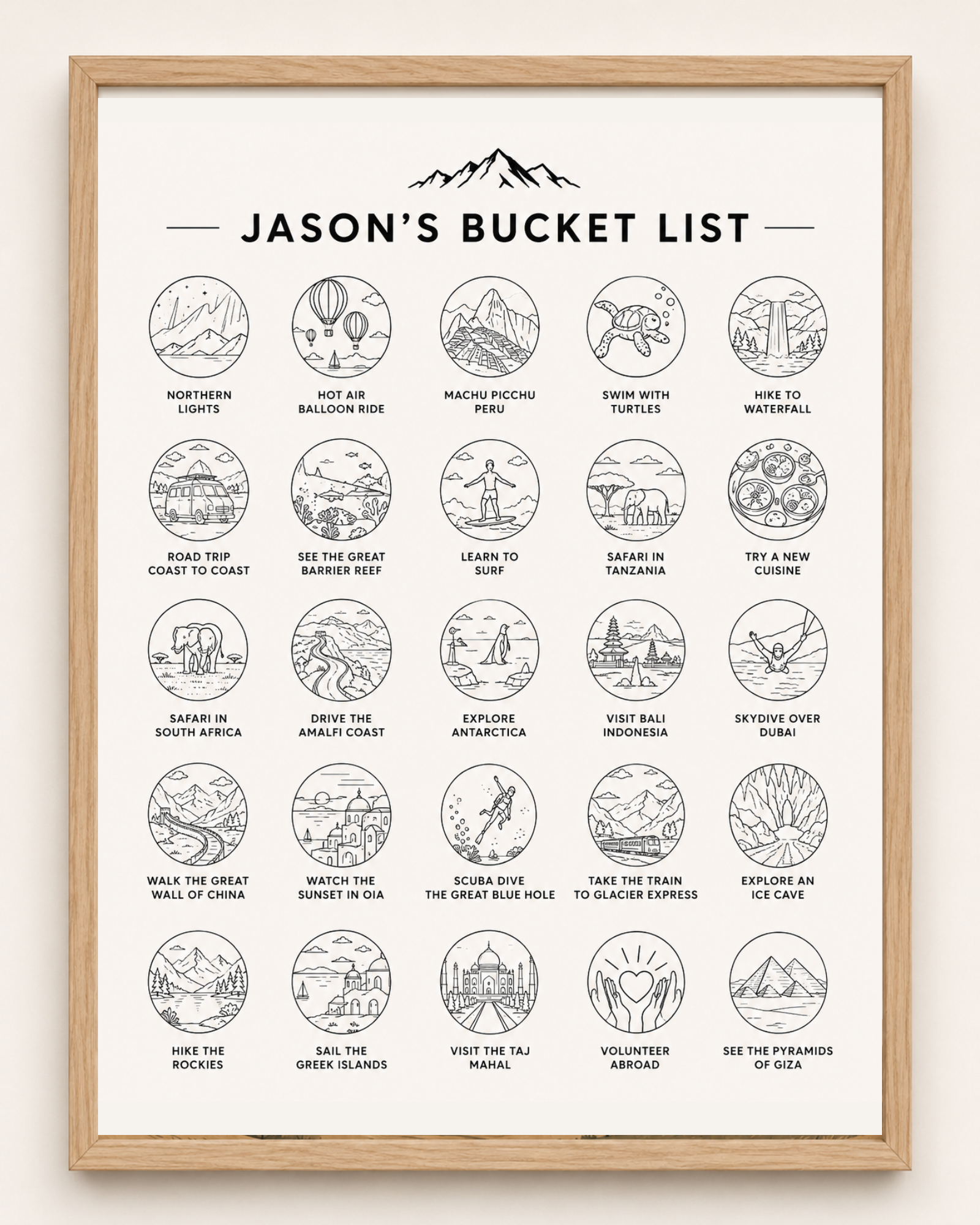 Custom Bucket List // Scratch-Off Poster