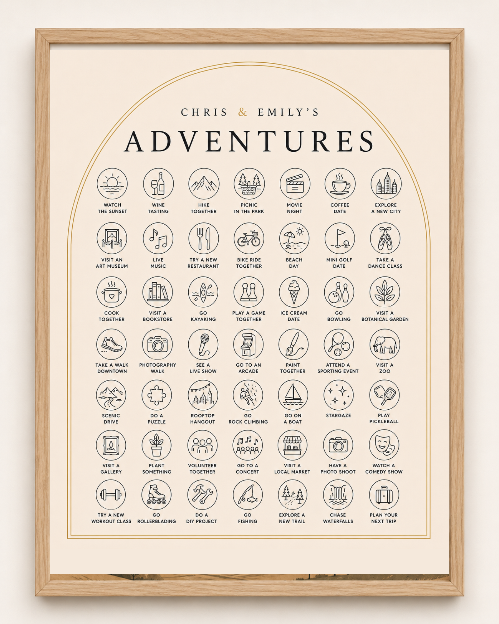 Couple Adventure Challenge // Scratch-Off Poster