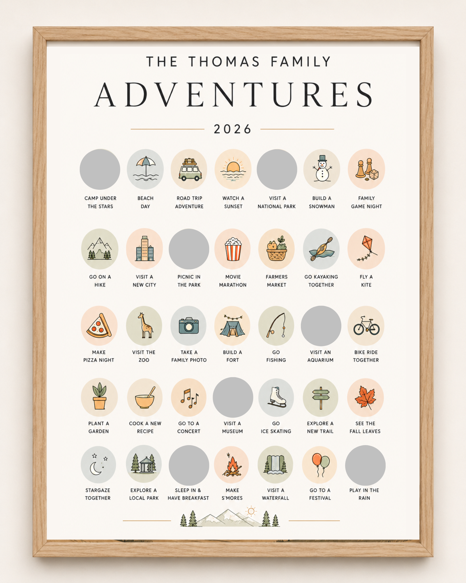 Family Adventure Challenge // Scratch-Off Poster