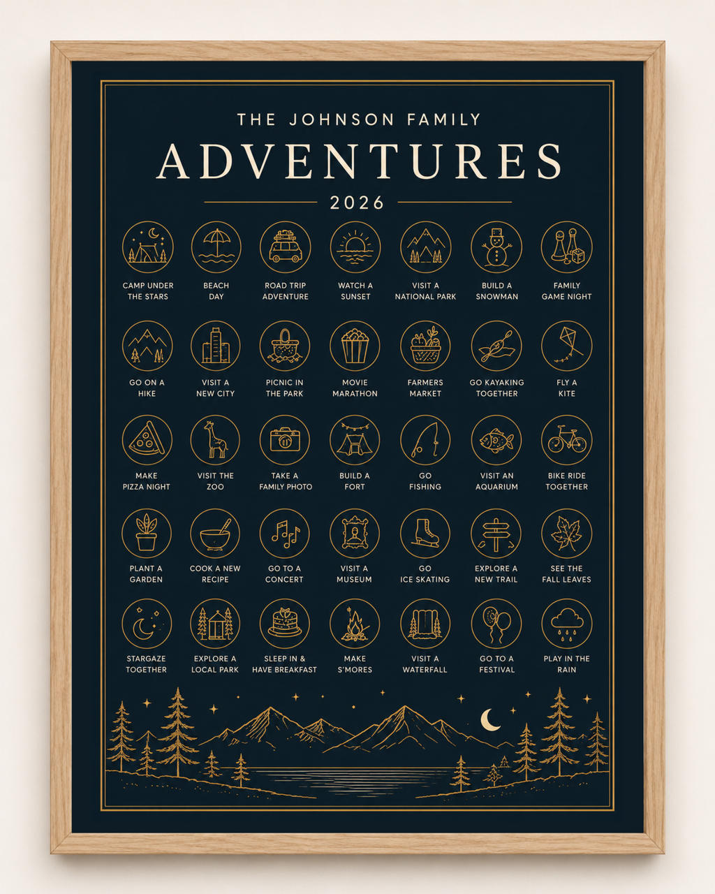 Family Adventure Challenge // Scratch-Off Poster