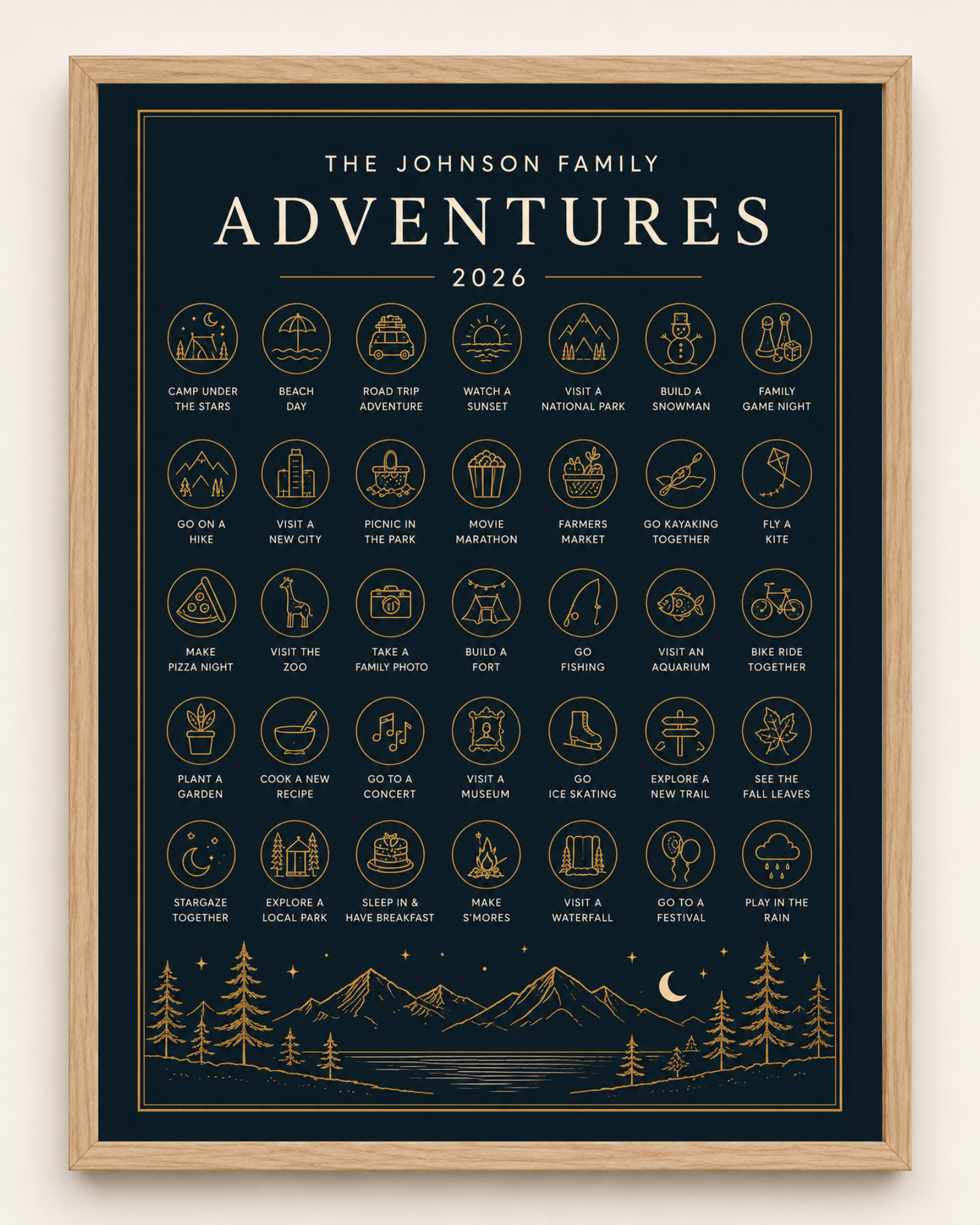 Family Adventure Challenge // Scratch-Off Poster