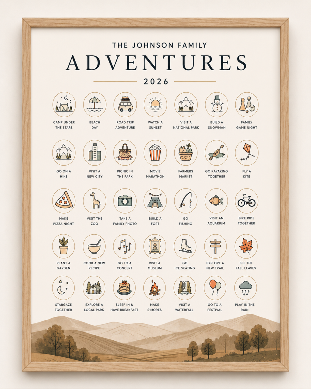 Family Adventure Challenge // Scratch-Off Poster