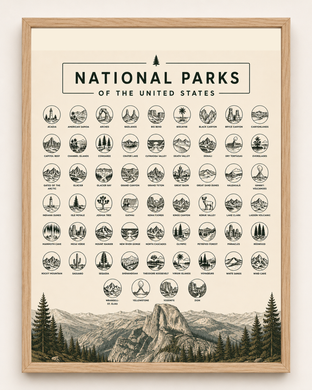 National Parks // Bucket List // Scratch Off Poster