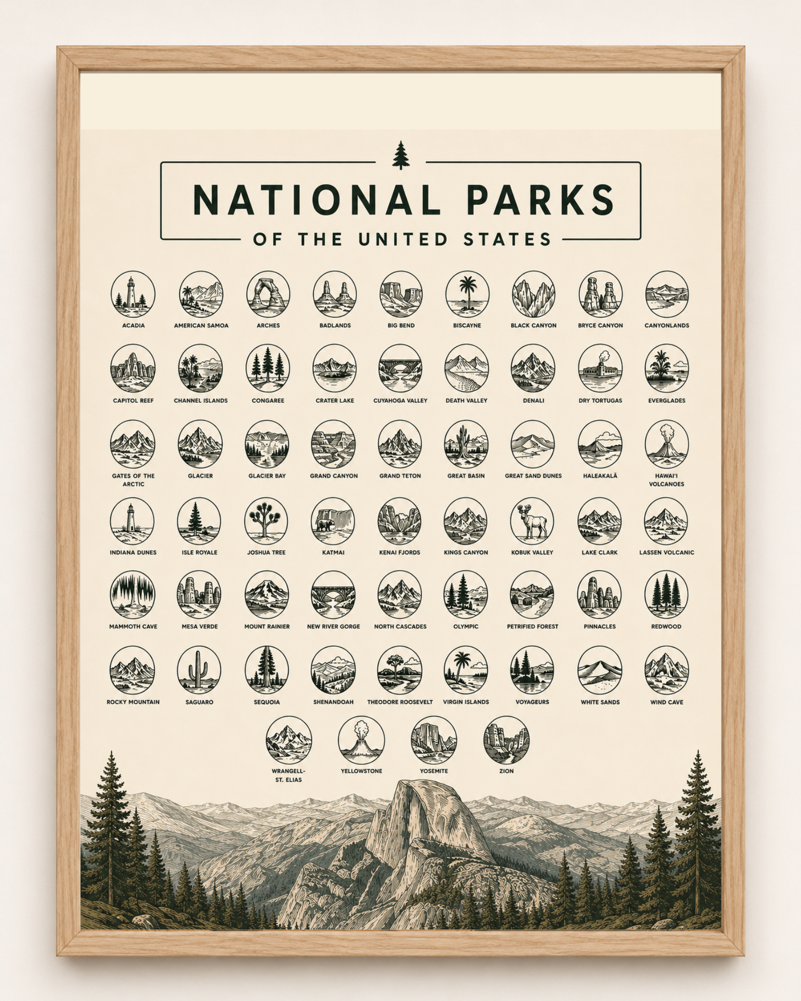 National Parks // Bucket List // Scratch Off Poster
