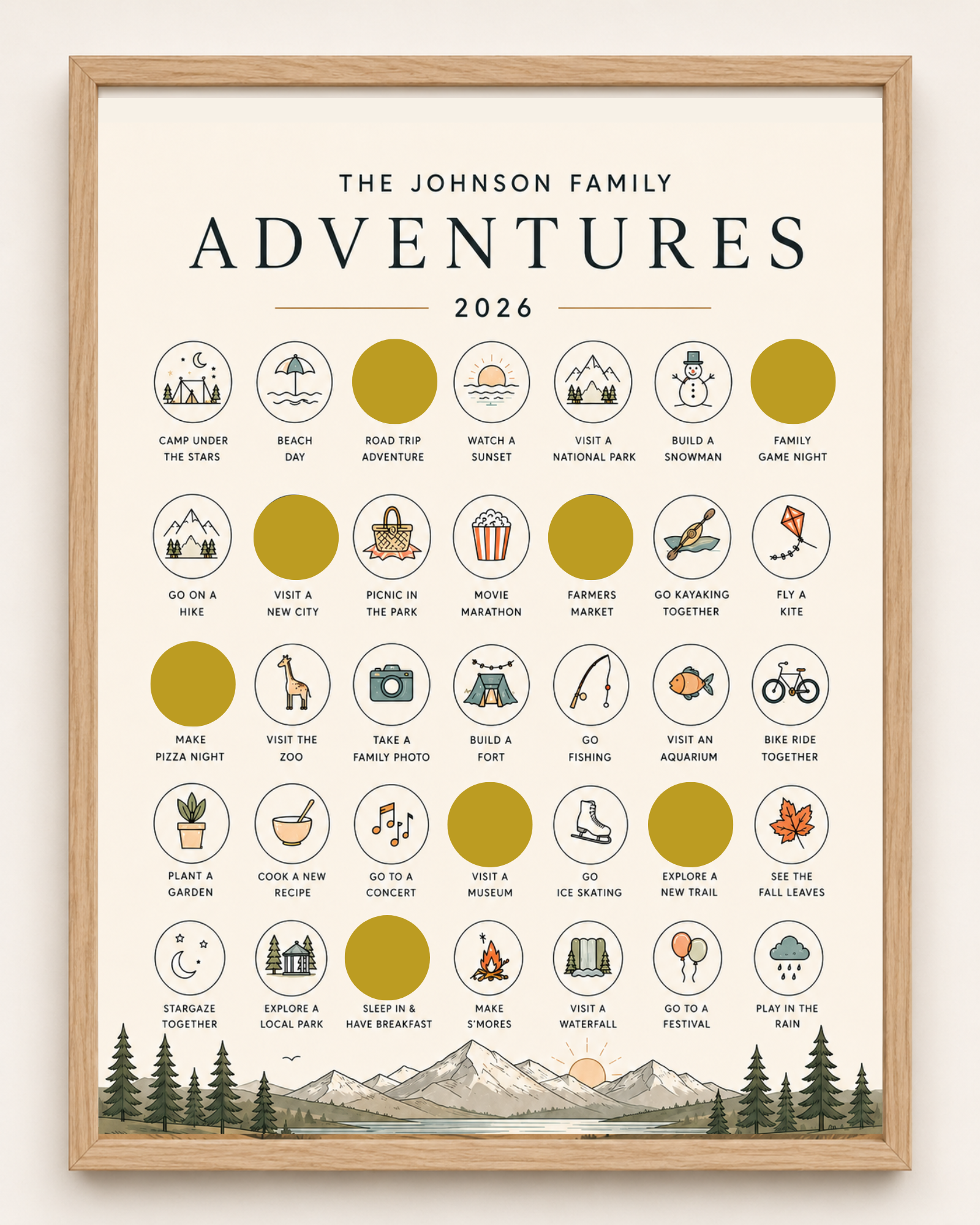 Family Adventure Challenge // Scratch-Off Poster
