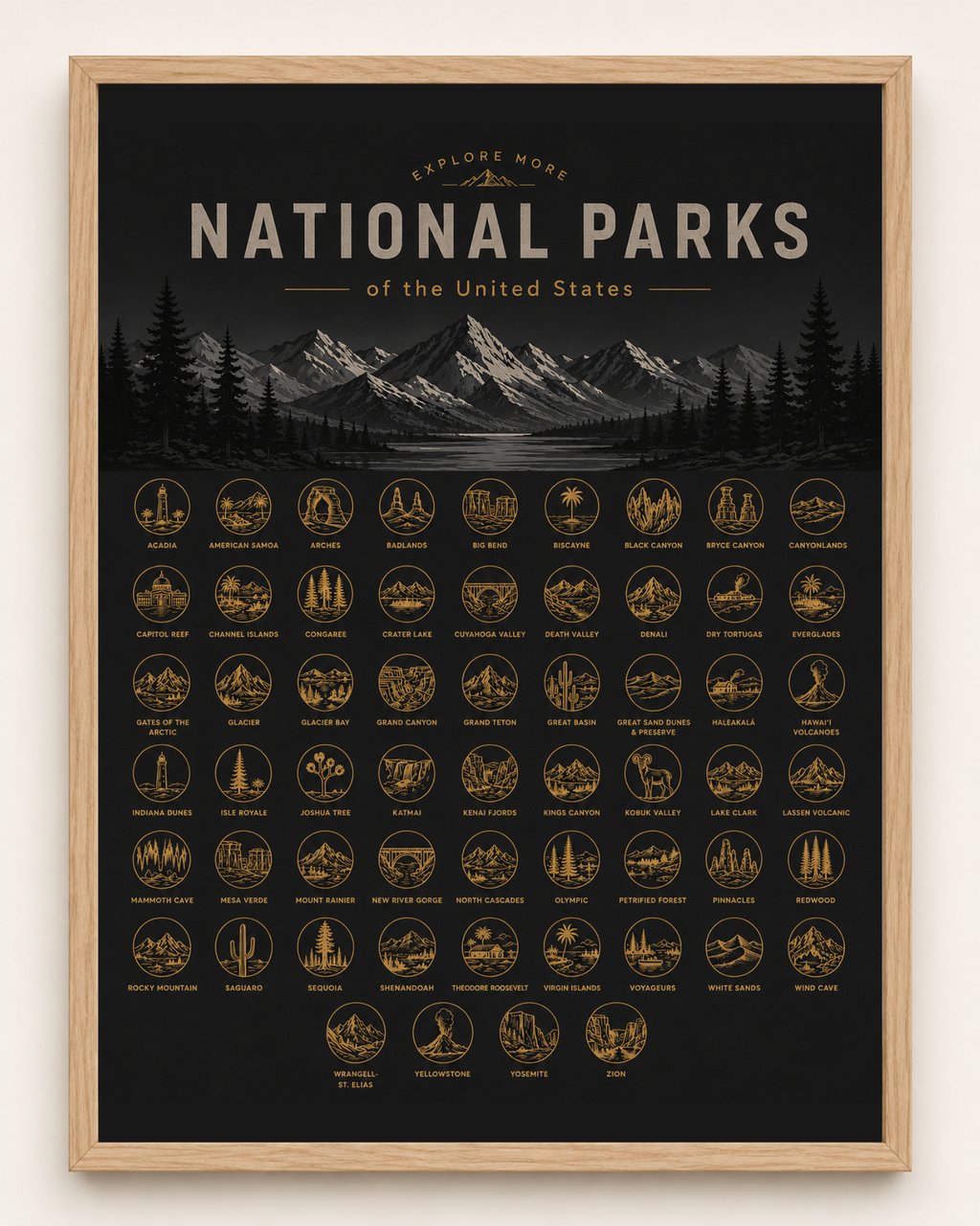 National Parks // Bucket List // Scratch Off Poster