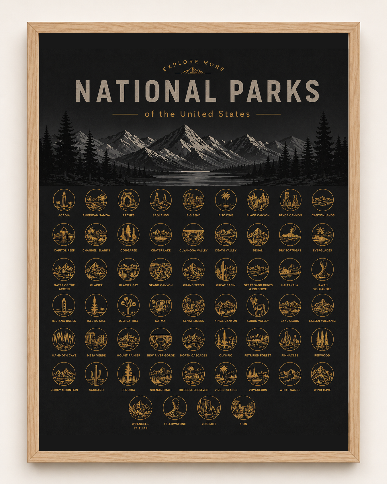 National Parks // Bucket List // Scratch Off Poster