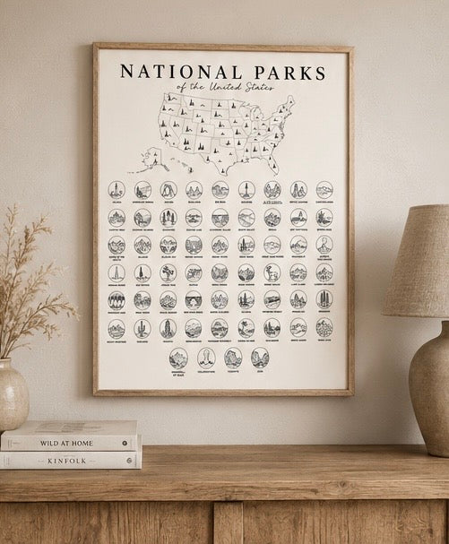 National Parks // Bucket List // Scratch Off Poster