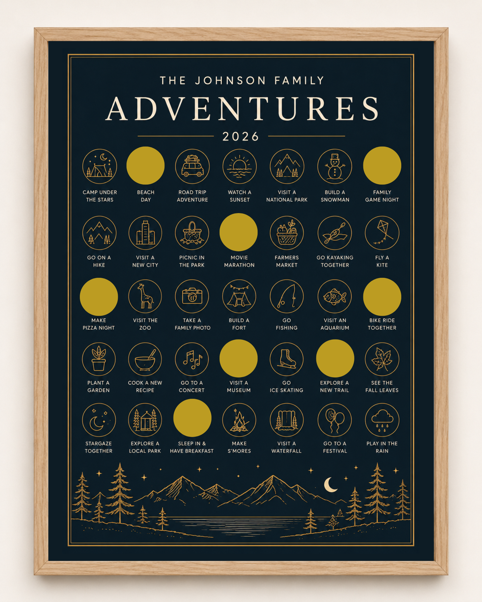 Family Adventure Challenge // Scratch-Off Poster