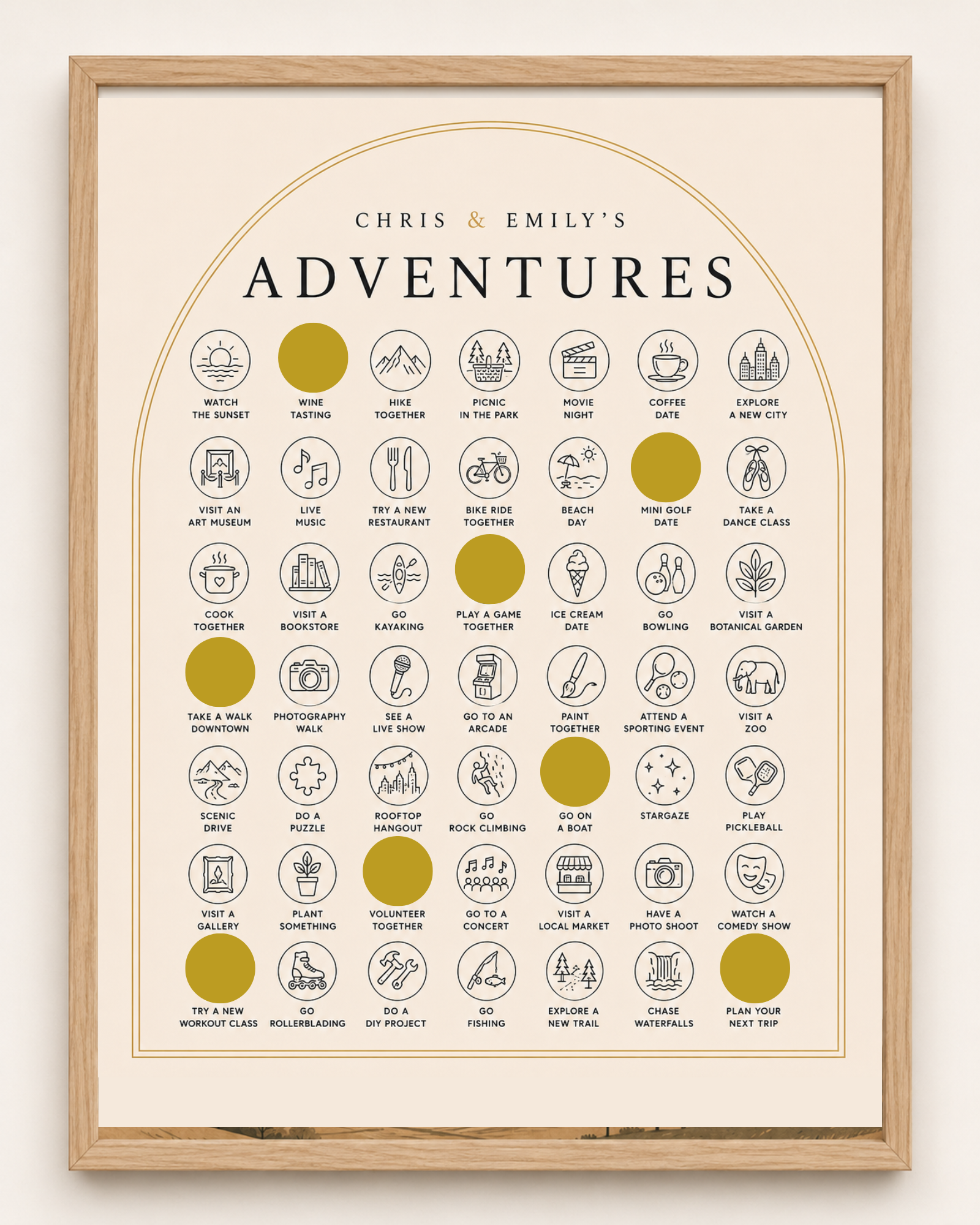 Couple Adventure Challenge // Scratch-Off Poster