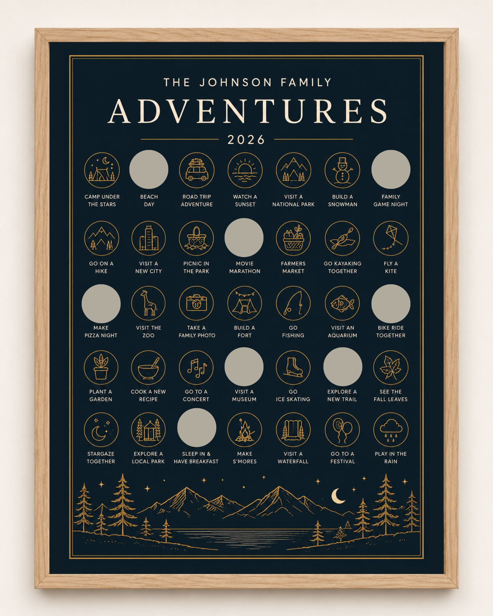 Family Adventure Challenge // Scratch-Off Poster