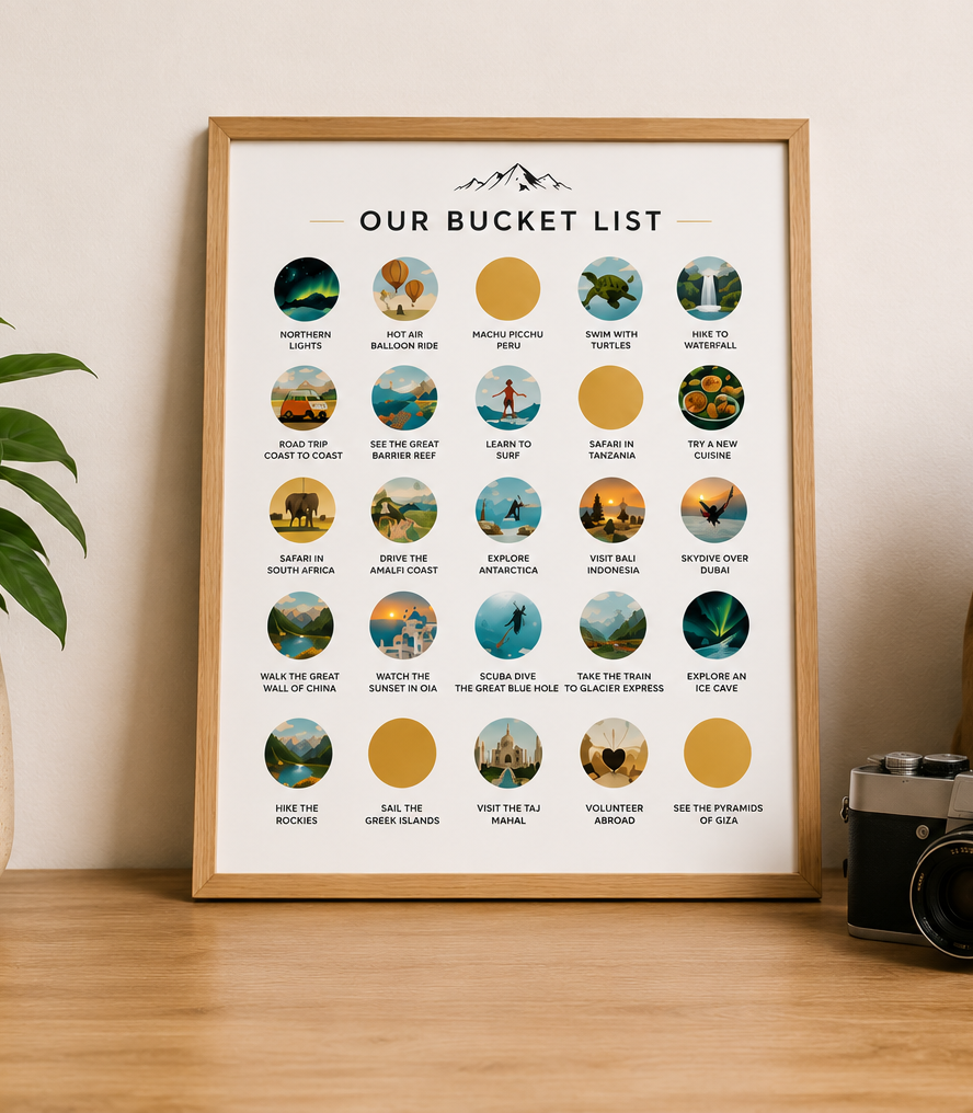 Custom Bucket List // Scratch-Off Poster
