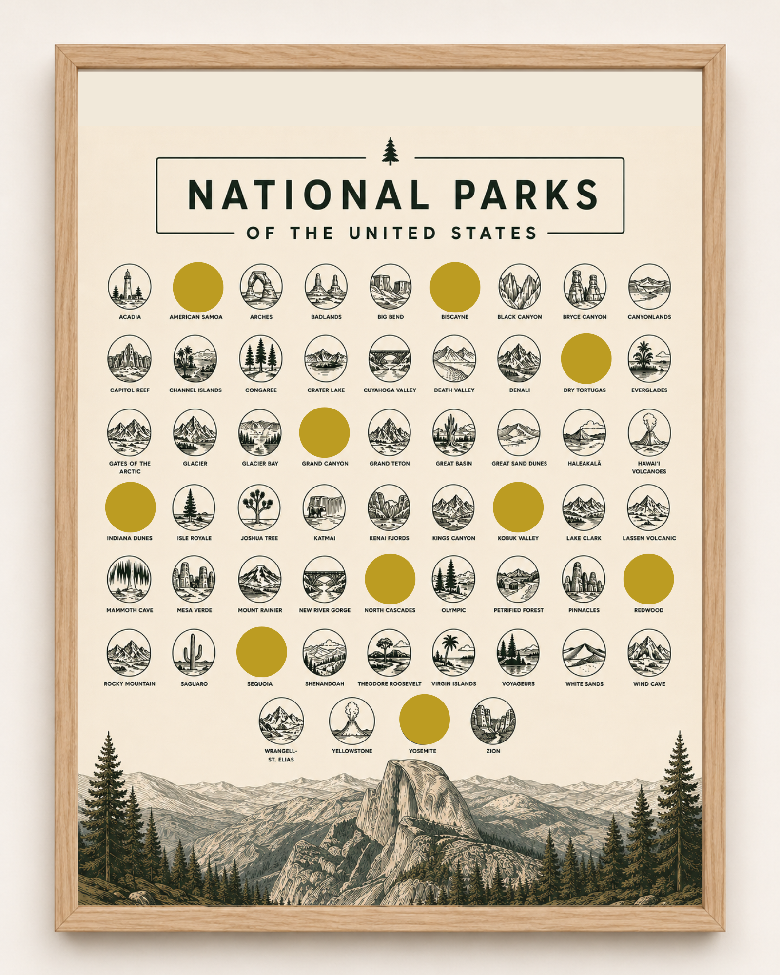 National Parks // Bucket List // Scratch Off Poster