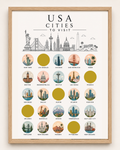 Cities // Bucket List // Scratch Off Poster