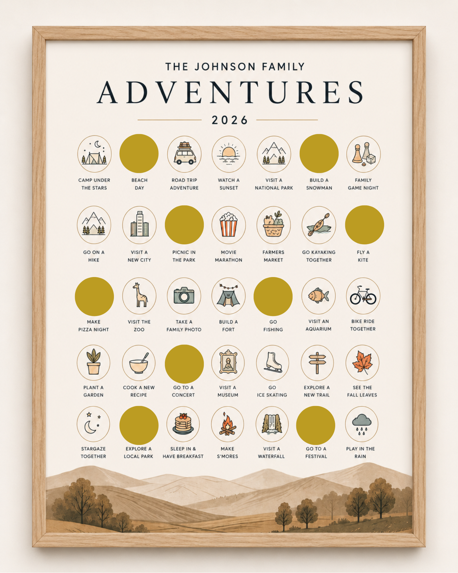 Family Adventure Challenge // Scratch-Off Poster