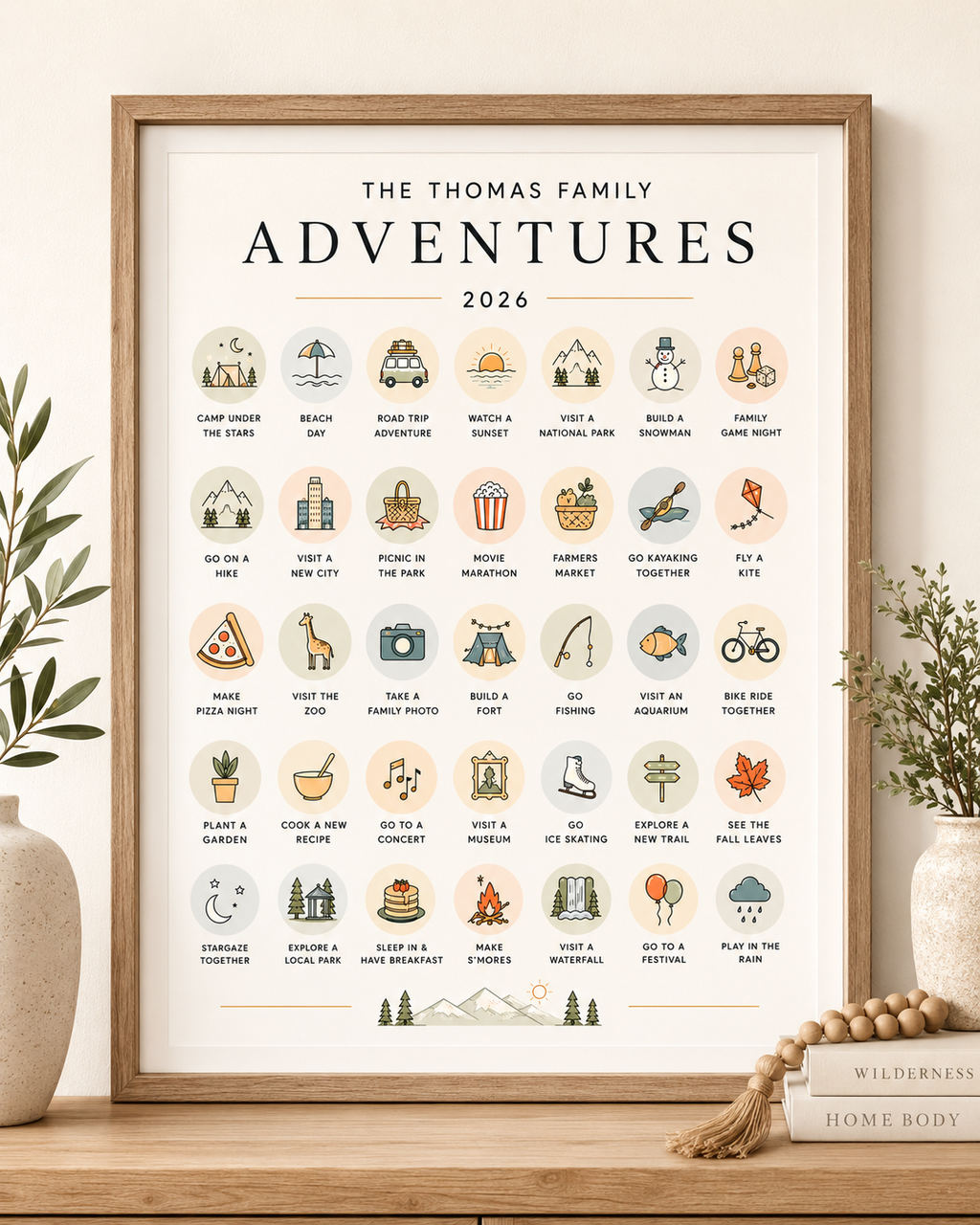Family Adventure Challenge // Scratch-Off Poster