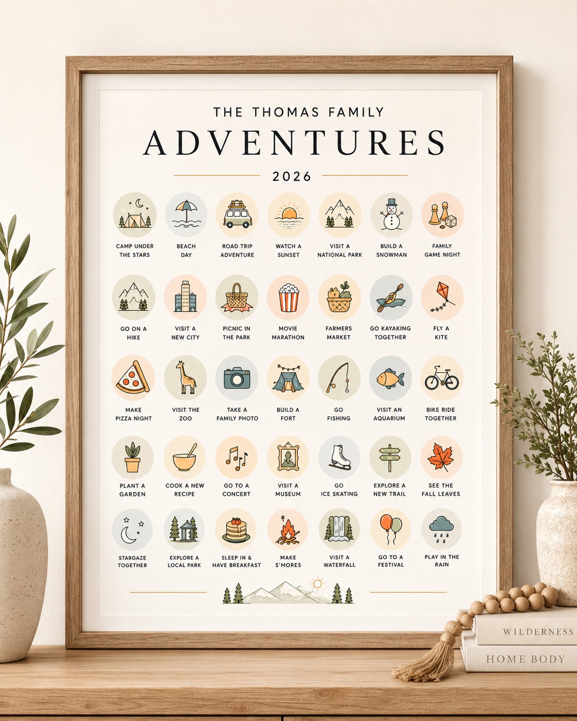 Family Adventure Challenge // Scratch-Off Poster