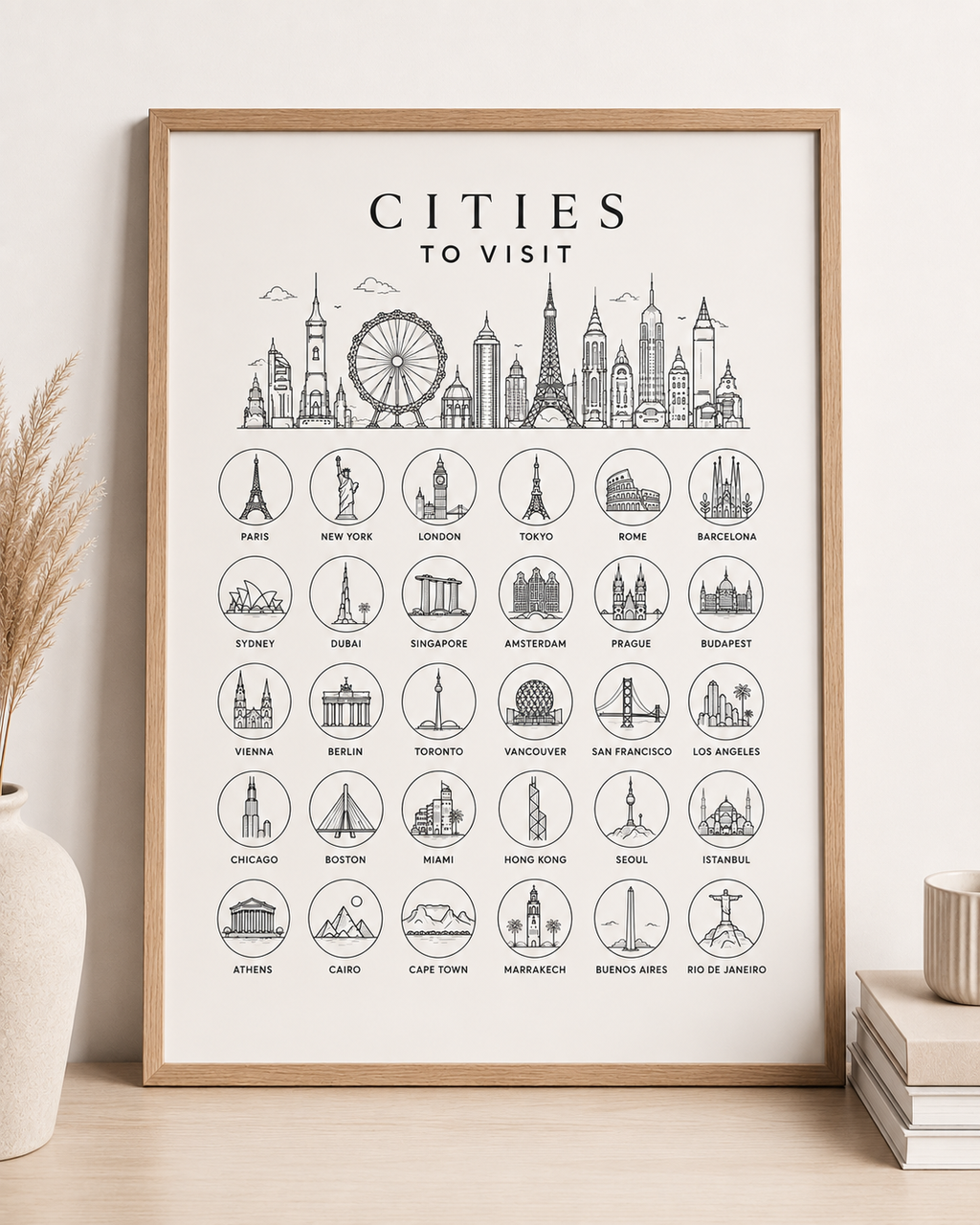 Cities // Bucket List // Scratch Off Poster